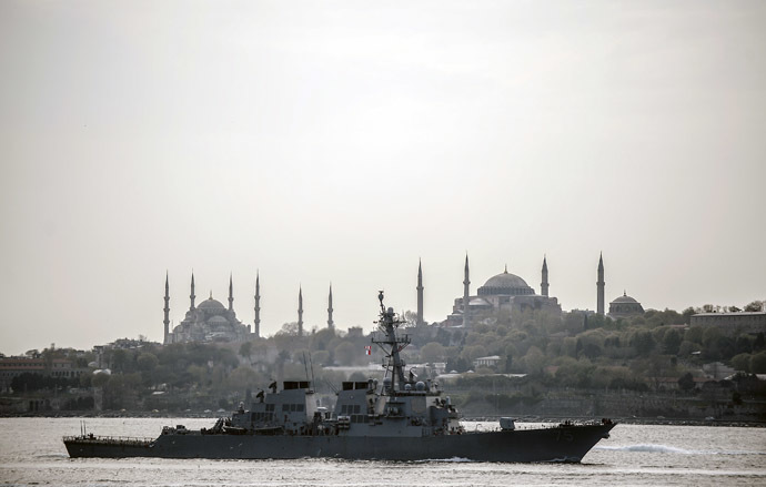 US warship, USS Donald Cook (AFP Photo/Bulent Kilic)