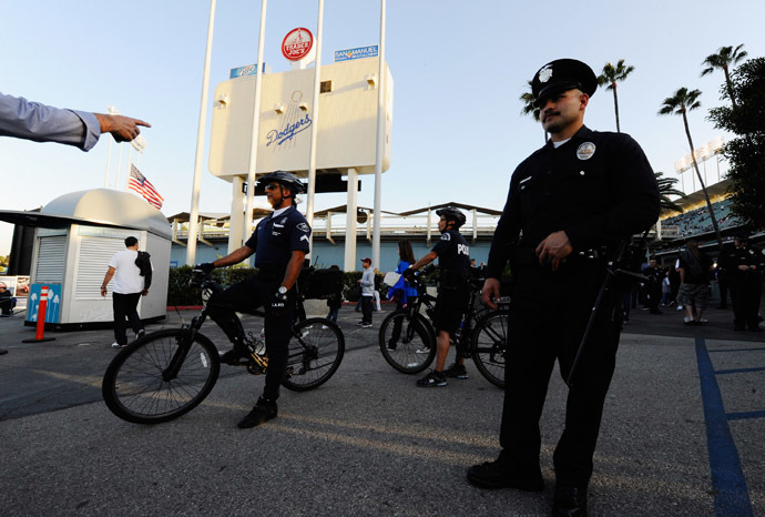 Los Angeles Police Department officers (Kevork Djansezian/Getty Images/AFP)