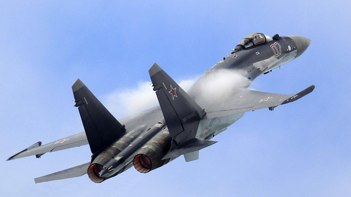 A Russian Sukhoi Su-35 fighter aircraft (Reuters/Pascal Rossignol)