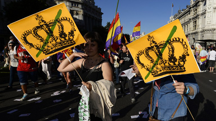 Dozens of Spanish cities march in protest against monarchy (PHOTOS, VIDEO)