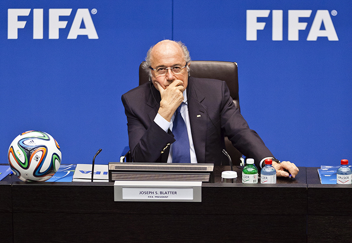 (FILES) - A picture taken on March 21, 2014 shows FIFA president Sepp Blatter (AFP Photo / Michael Buholzer)