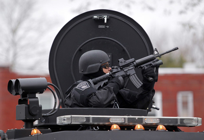 A member of the SWAT team (Reuters/Jessica Rinaldi)