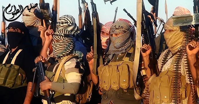 An image grab taken from a propaganda video uploaded on June 8, 2014, by the jihadist group the Islamic State of Iraq and the Levant (ISIL) allegedly shows ISIL militants near the central Iraqi city of Tikrit. (AFP Photo / HO / ISIL)