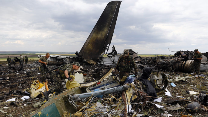 49 Ukrainian troops killed as transport plane downed in Lugansk (PHOTOS, VIDEO)