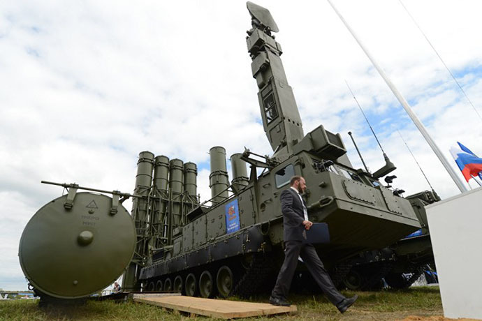 A 9A83ME launcher unit of the S-300VM "Antey-2500" Russian-made anti-ballistic missile system (AFP Photo / Kirill Kudryavtsev)