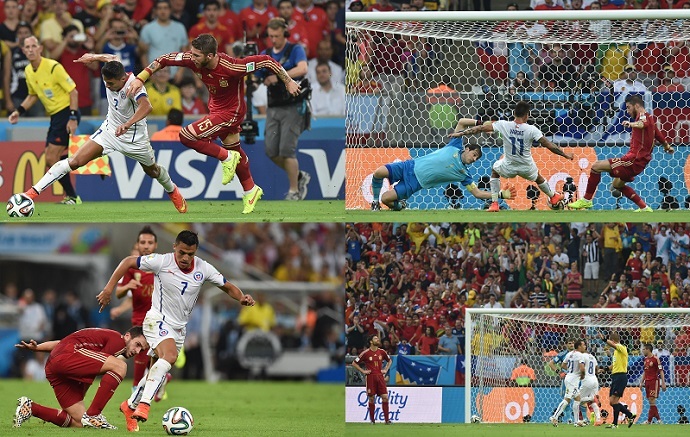 2014 World Cup Group B football match between Spain and Chile on June 18, 2014. (RIA Novosti/Alexander Vilf)