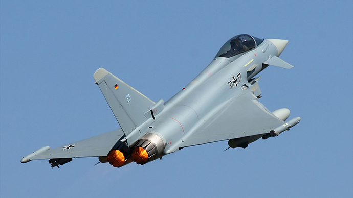 Military jet collides with private jet in Germany