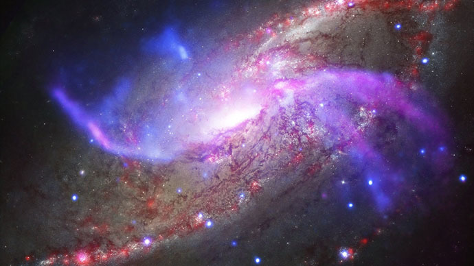 ​Cosmic fireworks: Colorful pyrotechnics on display in a galaxy near ours