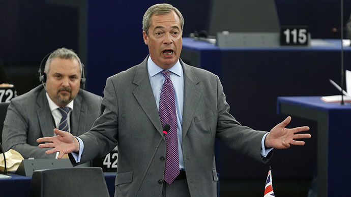 ‘Dull & backward’: UKIP’s Farage slams MEPs in anti-EU tirade