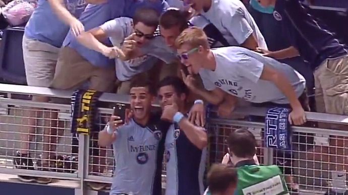 Yellow card for selfie: MLS striker punished after celebrating goal