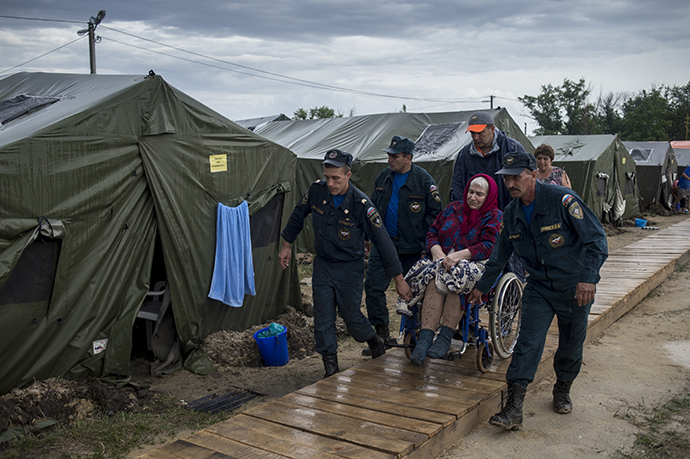 Refugees from Ukraine in a camp in the Rostov region (RIA Novosti / Valery Melnikov)