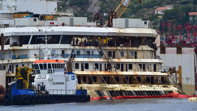 Costa Concordia refloated for final voyage to scrap yard (PHOTOS, VIDEO)