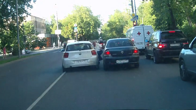 ​Caught on dashcam: Douchebag driver runs over elderly man, checks for damage after skills remark (VIDEO)