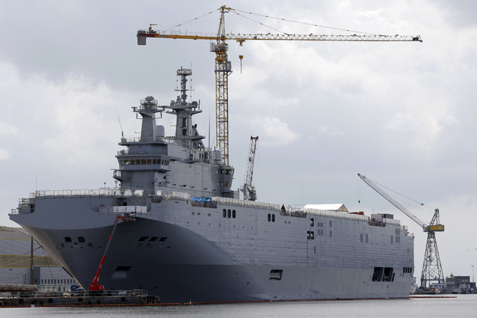 The Mistral-class helicopter carrier (Reuters/Stephane Mahe)