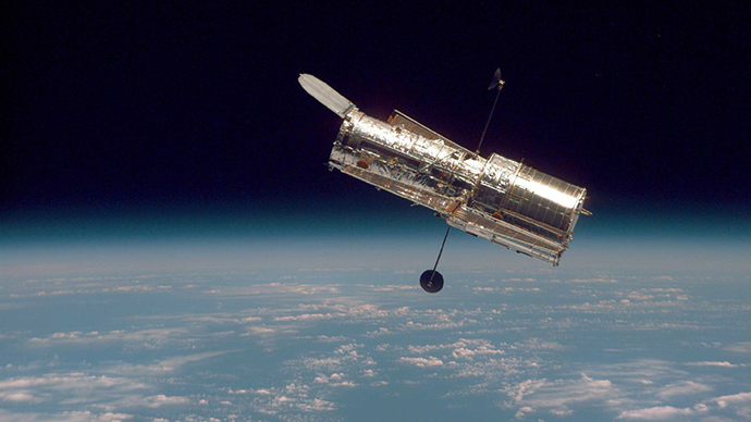 This photograph of NASA's Hubble Space Telescope was taken on the second servicing mission to the observatory in 1997. Credit: NASA