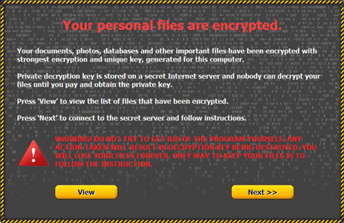 Critroni ransom demand screen. (Image from Kaspersky Labs)