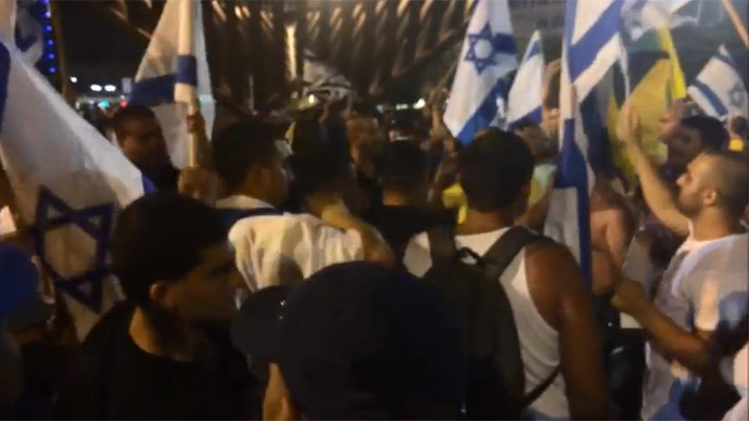 ​‘No children left in Gaza!’ Right-wing Israeli mob mocks deaths in anti-Gaza chant (VIDEO)
