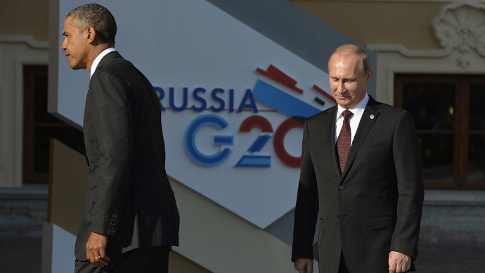 US President Barack Obama and Russiaâs President Vladimir Putin (R).(AFP Photo / Eric Feferberg)