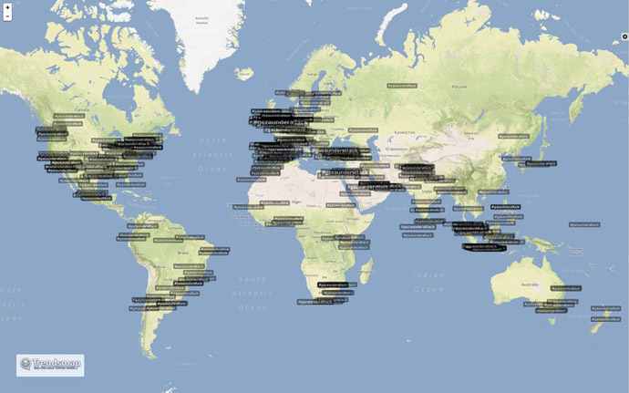 #GazaUnderAttack (trendsmap.com)