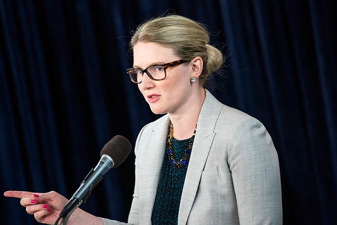 State Department Deputy Spokeswoman Marie Harf (AFP Photo / Brendan Smialowski)