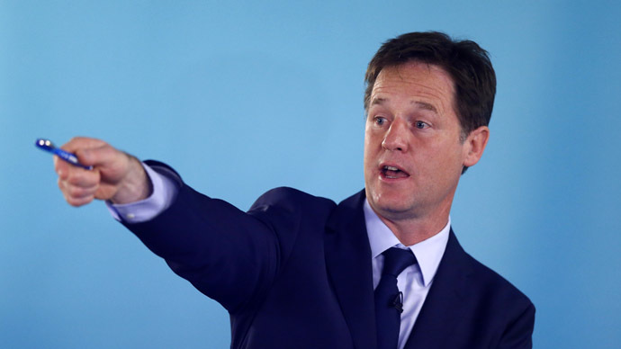 Clegg attacks EU immigration in policy shift ahead of election