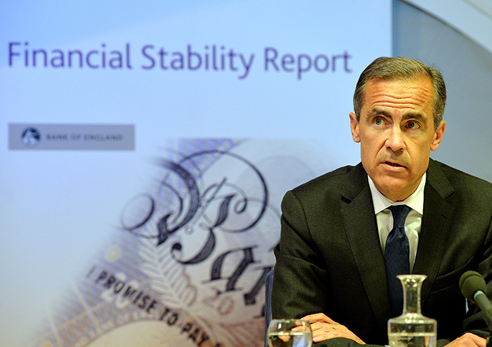 Governor of the Bank of England, Mark Carney, recently warned Britain's inflated housing market posed a threat to Britain's economic recovery. (AFP Photo / John Stillwell)