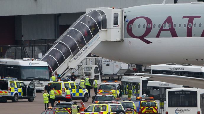 RAF escorts down airliner over Manchester in 'bomb hoax'