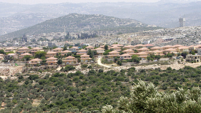 Brukhim, a Jewish settlement located near the West Bank village of Kufr al-Deek. British firm, JCB, provides bulldozers and other vehicles to the Israeli administration that are used to demolish Palestinian houses in preparation for the building of Israeli settlements. (Reuters/Abed Omar Qusini) 