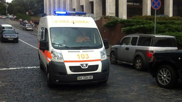 Two people injured in blast in central Kiev