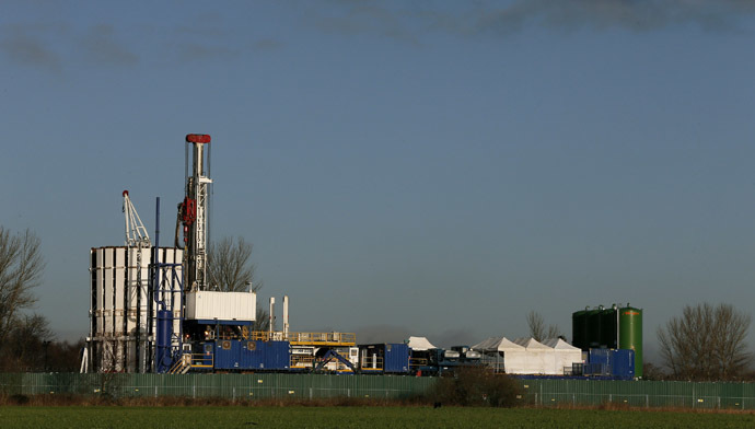 People living near to the Barton Moss IGas drilling site in Northern England are very concerned about loss of value in their house prices due to fracking in the district. (Reuters/Phil Noble)