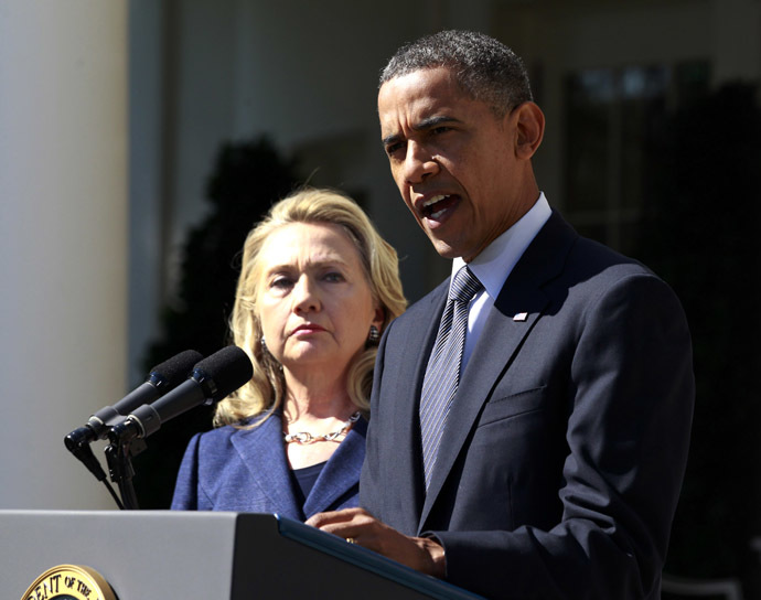 U.S. President Barack Obama and Hillary Clinton (Reuters/Jason Reed)