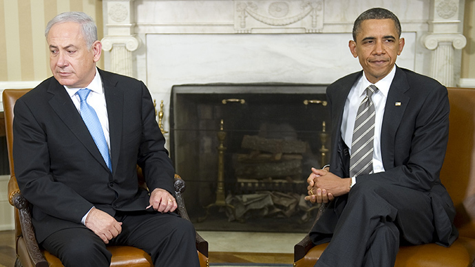 US President Barack Obama (R) meets with Israeli Prime Minister Benjamin Netanyahu (AFP Photo / Jim Watson)