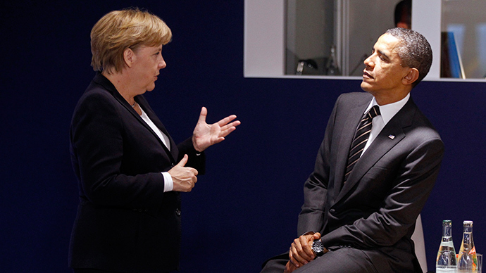 Germany's Chancellor Angela Merkel (L) and U.S. President Barack Obama (R) (Reuters / Kevin Lamarque)