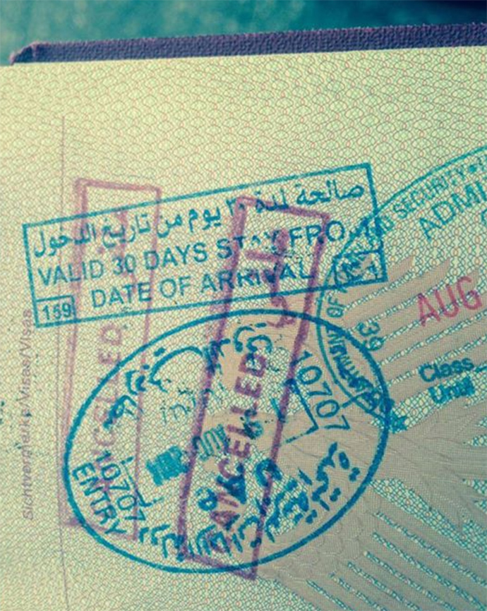 The UAE visa was not enough for Buchholz to gain entry (Image from facebook.com)