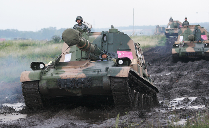 ARCHIVE PHOTO: Self-propelled howitzer-gun "Type 83" of the People's Liberation Army (PLA) during the Russian-Chinese anti-terrorist exercises "Peace Mission 2013" on the Chebarkul range in Chelyabinsk region. (RIA Novosti / Vladislav Belogrud) 