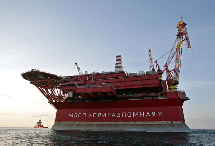 The Prirazlomnaya oil rig in the Barents Sea (RIA Novosti / Igor Podgornyi)