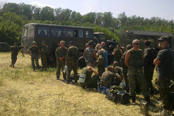 Ukrainian soldiers in Rostov Region August 4, 2014 (RIA Novosti / Julia Nasulina)
