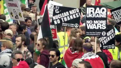 'Welfare not warfare': Protesters march on NATO Summit