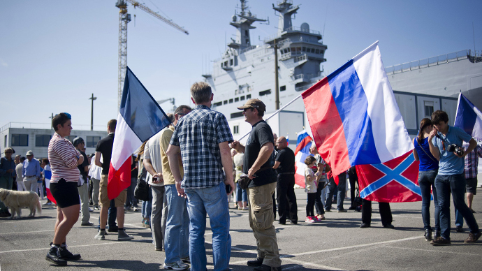 French protesters unite against govt's suspension of Mistral delivery to Russia (PHOTOS, VIDEO)