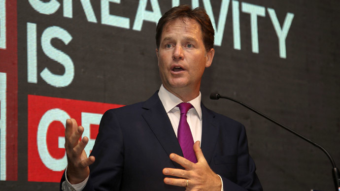 Britain's Deputy Prime Minister Nick Clegg (Reuters/Divyakant Solanki)