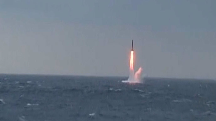 Submerged Russian nuclear sub test-fires Bulava strategic missile