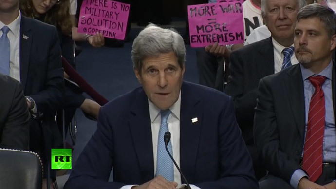 CodePink hijacks Kerry’s ‘defeat ISIS’ speech with anti-war slogans