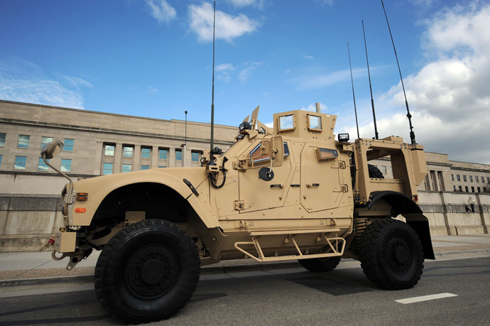 Mine Resistant Ambush Protected (MRAP) vehicle (AFP Photo / Tim Sloan) 