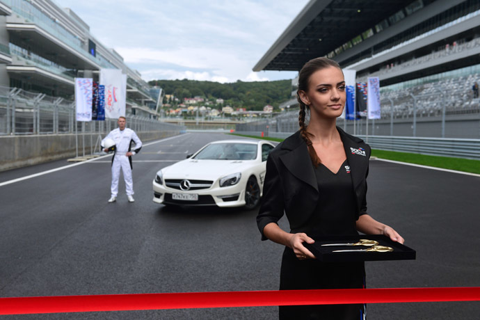The grand opening of the Formula One circuit in Sochi. (RIA Novosti/Alexey Kudenko)