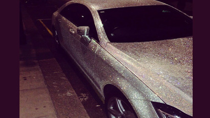 Kiss my shiny metal car! 21yo student stuns London with 1 mn Swarovski crystals on her Mercedes