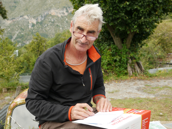 A undated recent handout photo taken in the Nice area and provided by family shows 55-year-old Herve Gourdel, who was kidnapped on September 21, 2014 by Jund al-Khilifa, a group linked to radical Islamic State (IS) militants (AFP Photo / HO)