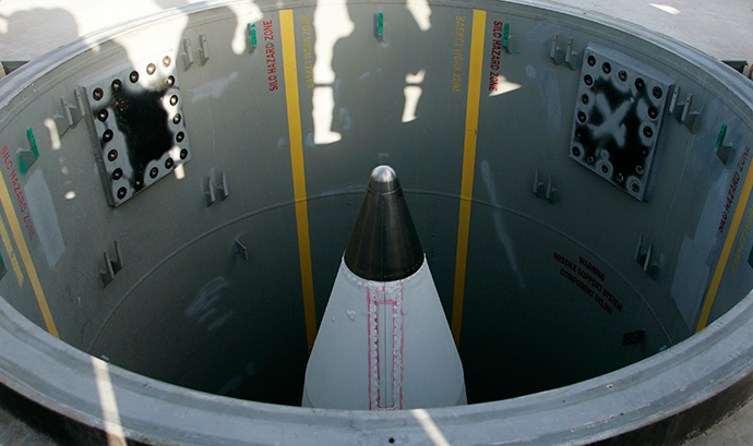 A long-rage ground-based missile silo at the Vandenberg Air Force Base in California (Reuters)