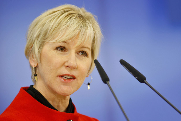 Margot WallstrÃ¶m, the Swedish foreign minister (Reuters/Srdjan Zivulovic)
