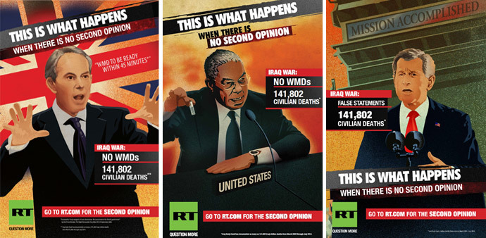 Images of RT's 2014 âSecond Opinionâ ad campaign