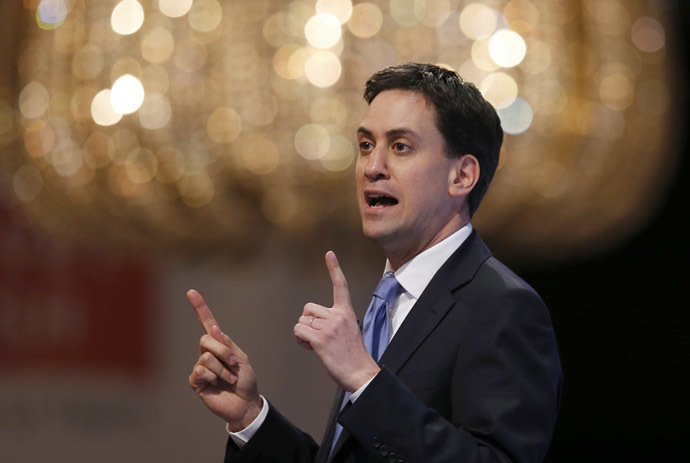 Britain's opposition Labour Party Leader, Ed Milliband. (Reuters/Suzanne Plunkett)